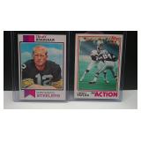 LOT OF 2 VINTAGE FOOTABALL STAR CARDS / SEE PIC