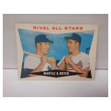 1960 TOPPS RIVAL ALL STARS #160 MICKEY MANTLE