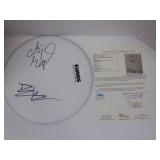 DAVE MATTHEWS & CARTER BEAUFORD SIGNED DRUM HEAD