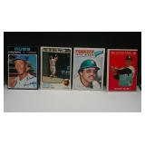 LOT OF 4 ASSORTED VINTAGE BASEBALL CARDS SEE BELOW