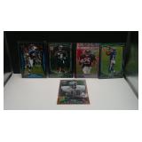 LOT OF 5 ASSORTED TOPPS CHROME FOOTBALL REFRACTORS