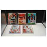 LOT OF 5 ASSORTED VINTAGE BASEBALL CARDS SEE PICS
