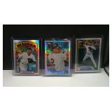LOT OF 3 ASSORTED DEREK JETER REFRACTORS
