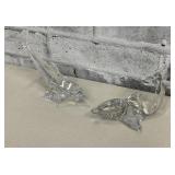 Crystal Dolphin Lot.  (2)