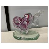 Large Art Glass Moose.