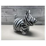 Art Glass Dog Piggy Bank.