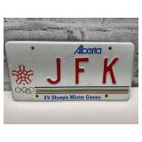 Alberta 88 Olympics License Plate.