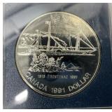 1991 RCM Silver Canada Dollar, Frontenac