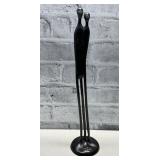 Vtg. Metal 'Two Become One' Bronze Sculpture. 17'