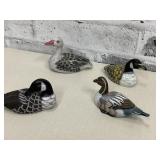 Hand Carved/ Painted Ducks Lot.