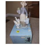 Vintage Lladro Figurine 1103 Girl with Hens