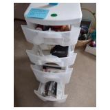 4 Drawer Plastic Container with Contents