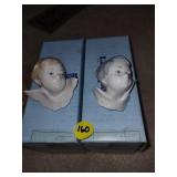 Vintage Lladro Figurines 4884, 4885 Angel Heads