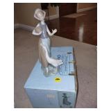 Vintage LLadro Figurine 1052 Girl With Duck