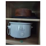 Crock Pot and Wooden Bowl Lot