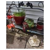 Garden Art, Pots with Plants, misc lot