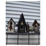Birdhouse and Owl Garden Art Lot