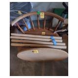 Wood Stool Lot, needs  TLC