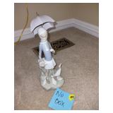 Vintage  Lladro Figurine 4510 Girl with Umbrella