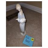 Vintage  Lladro Figurine 4505 Girl with Lamb, no