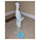 Vintage  Lladro Figurine 4502 Marketing Day Woman
