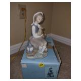 Vintage Lladro Figurine 4910 Girl with Dog and