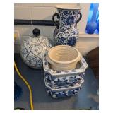 Vtg Blue and White Porcelain Collection and Misc