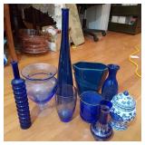Cobalt Blue Glass Collection and misc