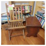 Wooden Children's Folding Chair and Table
