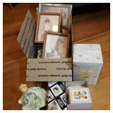 Misc Framed Art, Music Box and Figurines