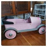 Vtg Airflow Collectible Pink Retro Pedal Car