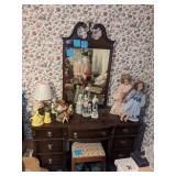 Vtg Vanity with footstool,  bring help to remove