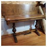 Vtg Wood Table with extra Leaf