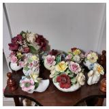 Vtg Porcelain Floral Collectibles