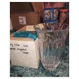 Vtg Lead Crystal Vase
