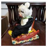 1950 Alps Tin Litho Grandpa Bear Rocking Chair