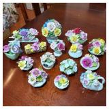 Vtg Bone China Flower Bouquets