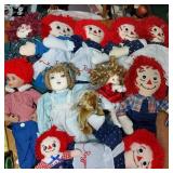Raggety Ann and Andy Dolls and Misc Lot