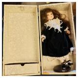 Victorian Porcelain Doll with Case
