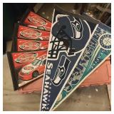 SeaHawks, Mariners, and Nascar Pennant Collection
