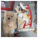 Bear, Toy Rocking Horse and Misc