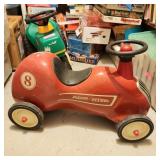 Vtg Metal Radio Flyer Little Red Roadster Ride on