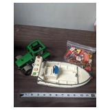 Playmobile Fire Boat, Billy Tractor and Misc