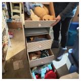 Cardboard Shelf with Contents