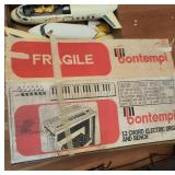 Vtg Electric Organ and Bench, untested