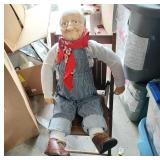 Vtg Billie Peppers Railroad Grandpa Doll and