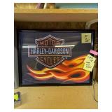 Harley Sign, Lights up, needs wire repair