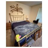 Queen Bed Frame, Mattress and Bedding