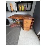 Wood Desk/Table With 2 Foldable Sides