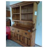 Pine Curio Hutch, bring help, bidder responsible